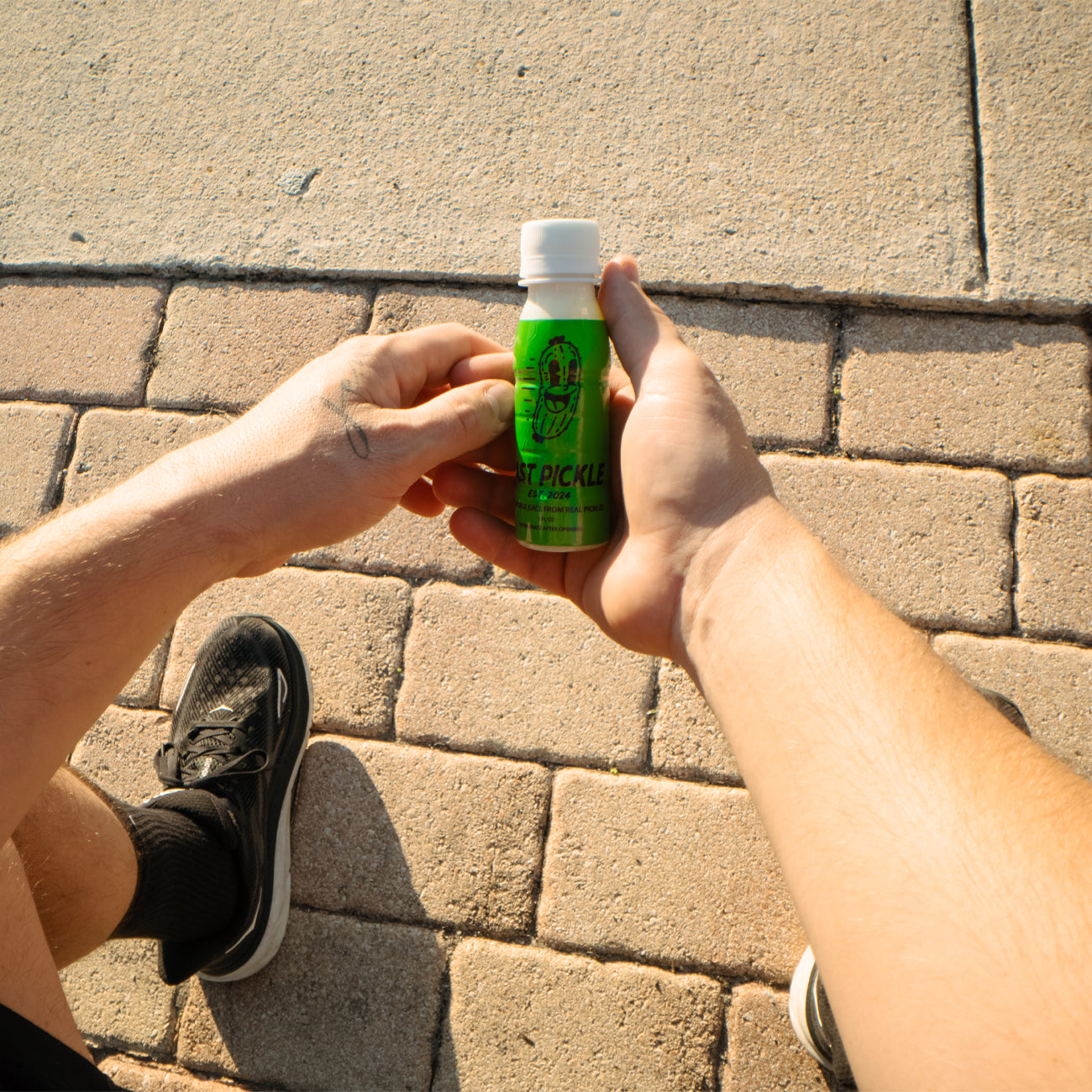 Fast Pickle juice rehydrating after a run